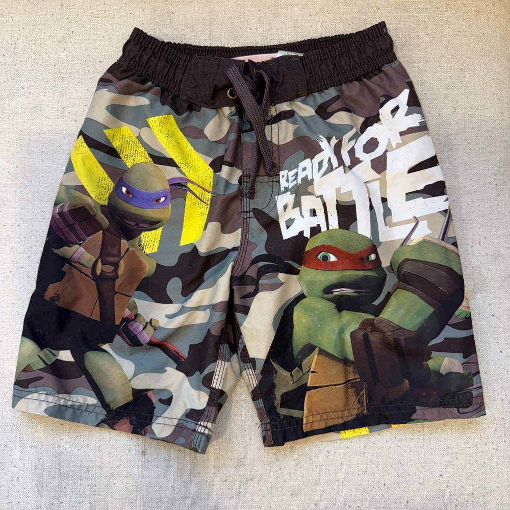 Boys Teenage Mutant Ninja Turtles Camo Swim Trunks